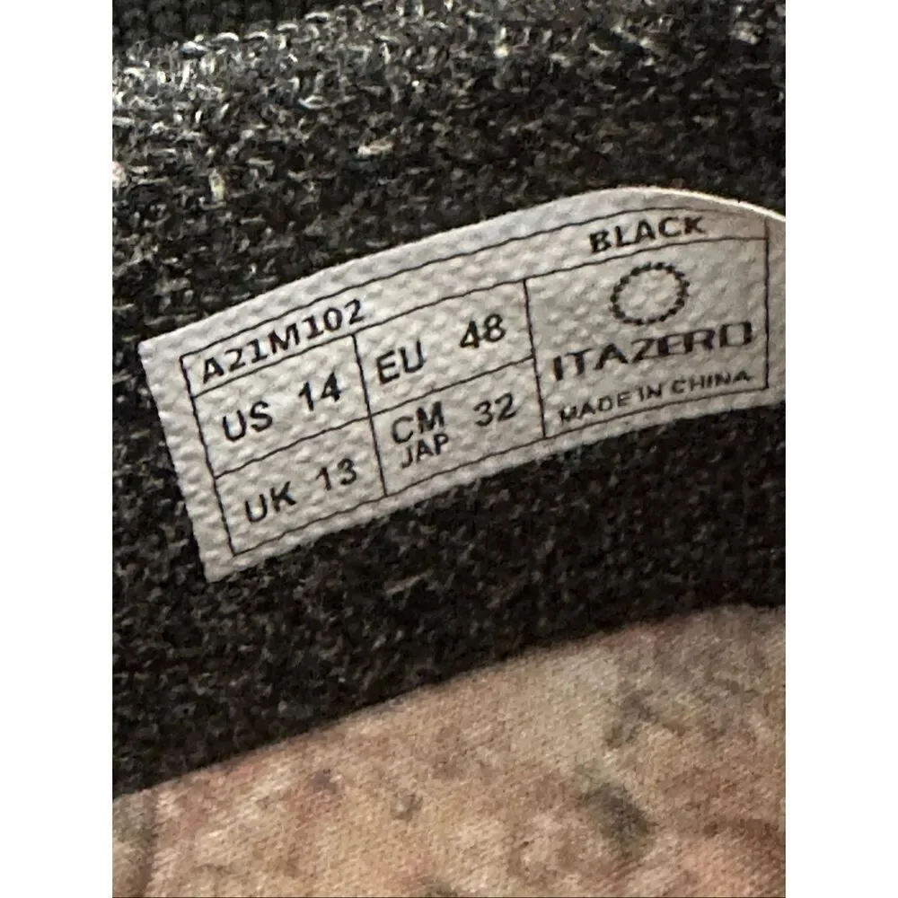 Itazero Men’s Casual Arch Support Black Slip On Shoes Size 14